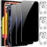 Milomdoi Privacy Screen Protector for iPhone 17 Pro Max, Tempered Glass | 3+3 Pack, 9H+ Hardness, Camera Lens Protector, Military Grade Shatterproof, Easy Installation, No Bubbles, Case Friendly