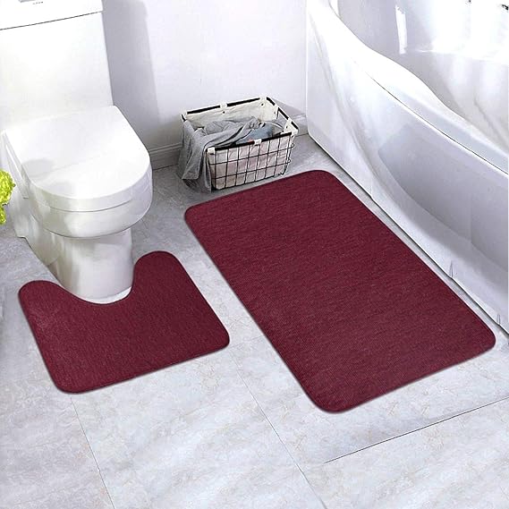 Juego de alfombrillas de baño antideslizantes con textura de piel de