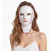 SYDNI Red Light Therapy Mask, LED Light Therapy Mask, Facial and Neck LED Light Film, 7 Light Modes Wireless Facial and Neck Skincare Mask