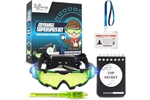 JOYRANGE Kids Night Vision Goggles - Night Mission Goggles with 2 Flip-Out Lights + Invisible Ink Pen + Top Secret Notepads +