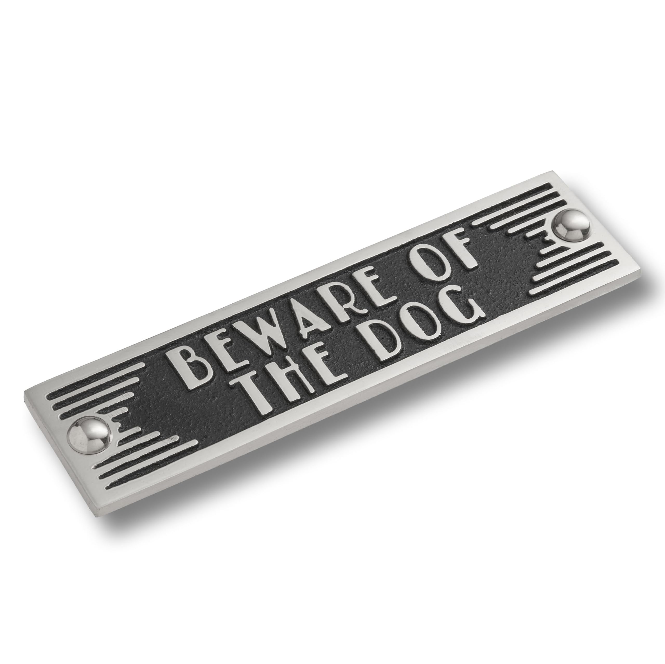 The Metal Foundry Beware Of The Dog Metal Door Sign. Art Deco Style Home Decor Accessories Door Or Wall Aluminium Plaque. Handmade In England.