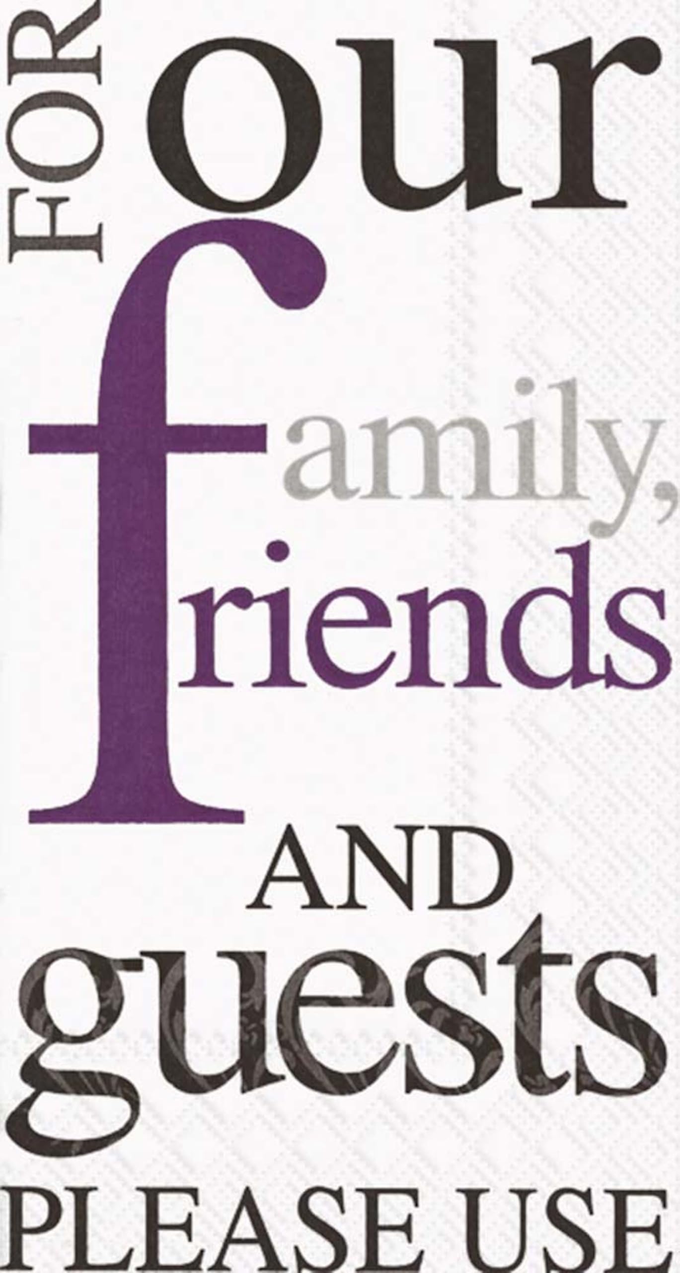 Ideal Home Range 16 Count Paper Guest Towels, Purple