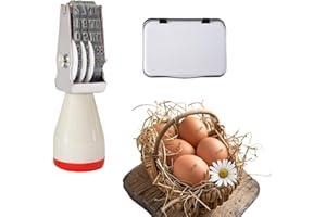 Aunewrick Egg Date Stamp Kit with Ink Pad, Month and Day Stamper for Farm Fresh Eggs Chicken Duck Turkey Goose Poultry Eggs