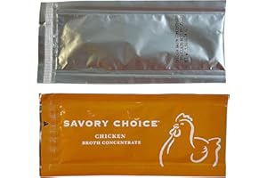 JMA Shop Savory Choice Reduced Sodium *360mg Chicken Broth Concentrate - 16 Packets (9.6 grams each)