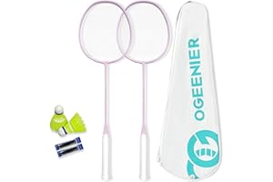 OGEENIER Badminton Set, Badminton Racquet Set of 2