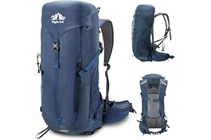 Night Cat Internal-frame Hiking Backpack: 30L 50L 100L Camping Backpack for Men Women Waterproof Rain Cover