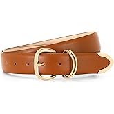 WHIPPY Women Leather Belts for Jeans Pants Dress Fashion Gold Buckle Ladies Waist Belt Casual Women Belts