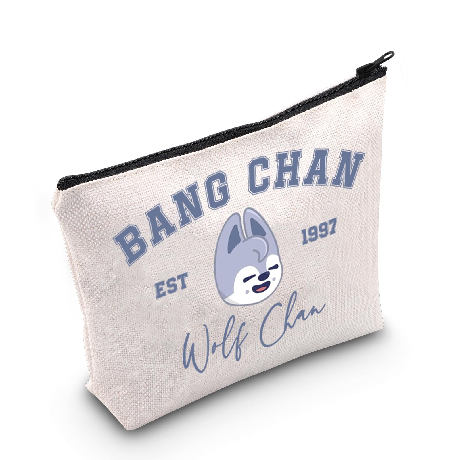 Korean Pop Gift K-Pop Group Merch Kpop Boys Group Est 1997 Wolf Chan Makeup Bag K-Pop Music Lover Gift (Wolf Chan Bag EU)