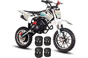 SYX MOTO 60cc Kids Dirt Bike, Gas Powered Mini Bikes, 4 Stroke Off-Road Mini Bikes, Trail Bike with Speeds up to 21.75 MPH, Weight Support Up to 143 LBS (Black)