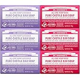 Dr. Bronner's - Pure-Castile Bar Soap, Rose 5 Ounce (3) and Lavender 5 Ounce (3) - Made with Organic Oils, For Face, Body and Hair, Gentle and Moisturizing, Biodegradable, Vegan, Cruelty-free, Non-GMO