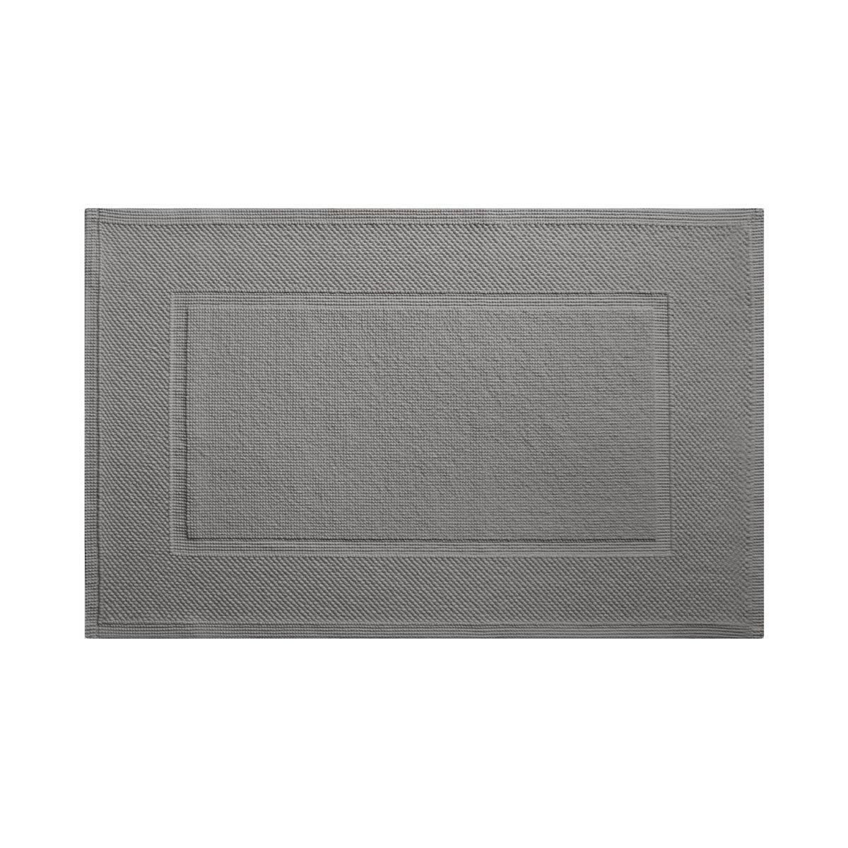 Yves DelormeEden Platine (Platinum Grey) Bath Mat | Cotton | Luxury Mat from Portugal