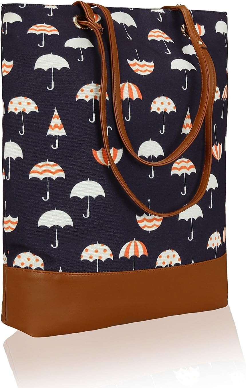 Canvas PU Big Tote Bags For Women/College Girls