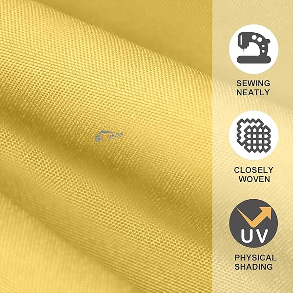 GLDDFDG 10FT PATIO UMBRELLA REPLACEMENT CANOPY 8 RIBS, WATERPROOF & FADE RESISTANT MARKET UMBRELLA COVER, THICKENED POLYESTER FABRIC FOR BACKYARD, GARDEN AND POOL (CANOPY ONLY) (YELLOW)