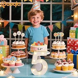 Pooqla Colorful Lighted Numbers with Remote, 35