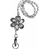 Women's Lanyard Strong Stainless Steel Chain Trendy ID Badge Card Holder Teacher Cruise Keys Keychain Phone