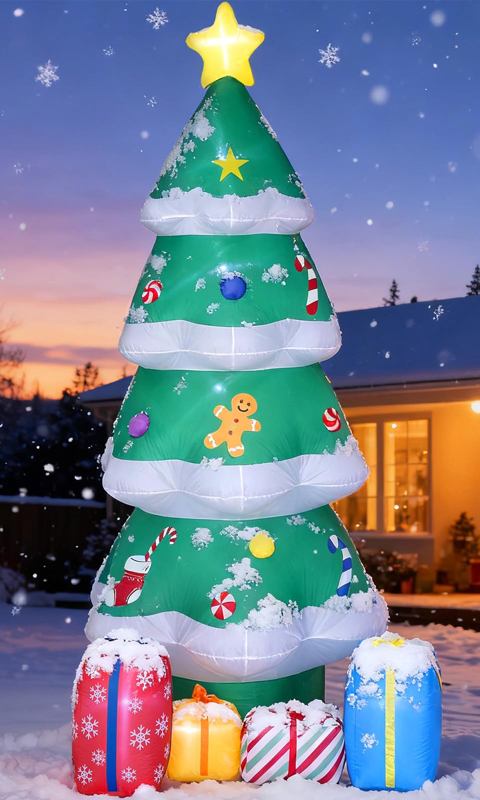 Photo 1 of 10FT Christmas Tree Inflatables, Inflatable Christmas Decorations, Blow Up Holiday Decor for Outdoor Yard, Lawn, Backyard, Home