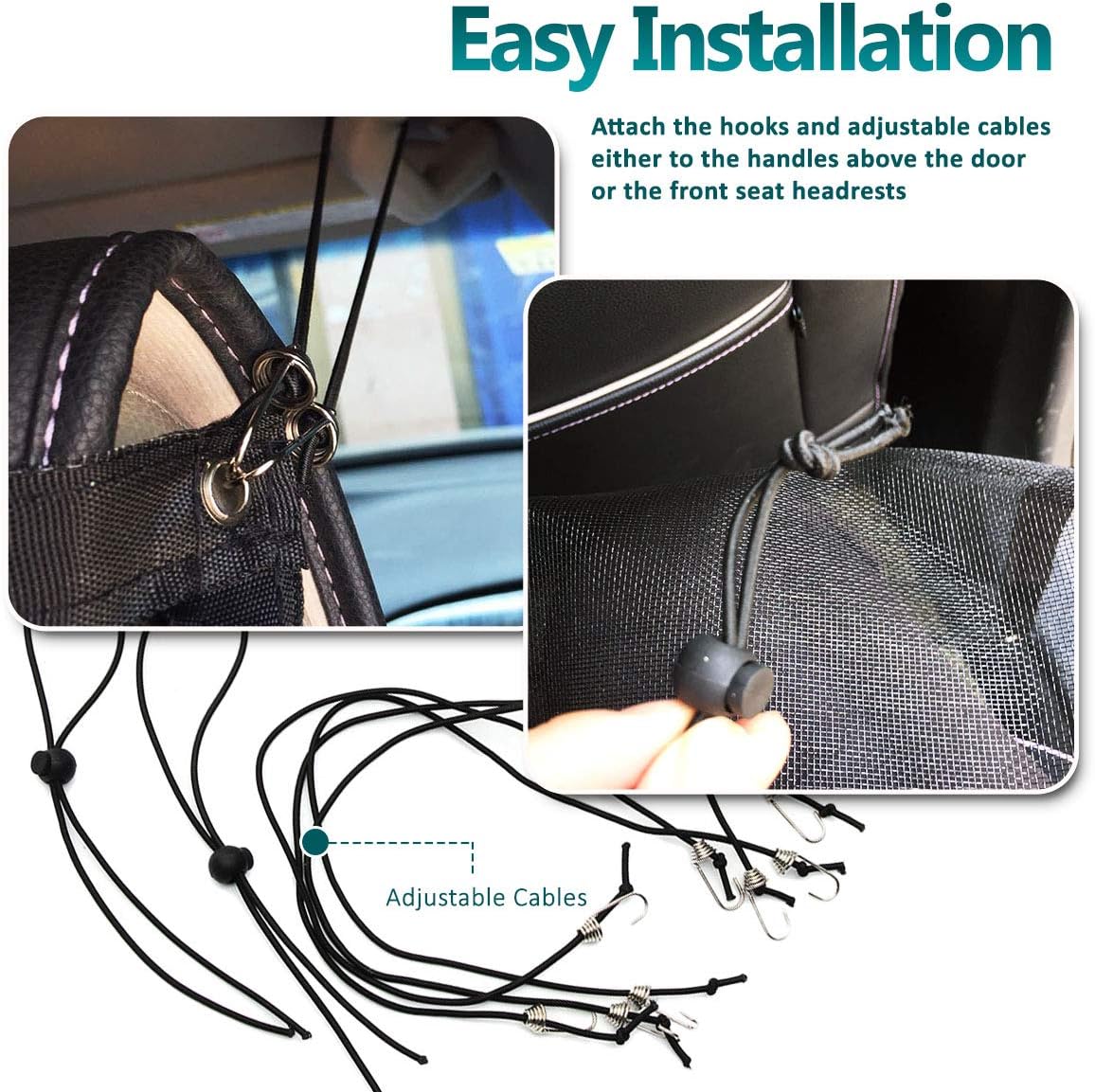 Zone Tech Pet Car Net Barrier – Universal Mesh Vehicle Pet: Electronics