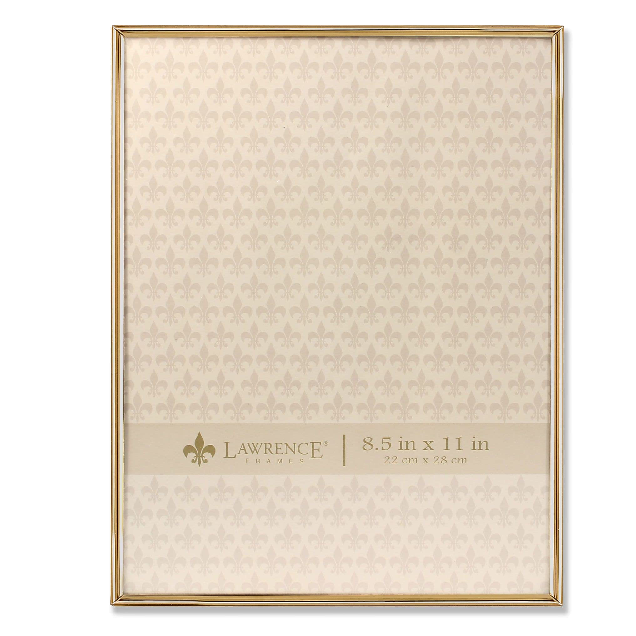 Lawrence Frames 8.5W x 11-Inch H Simply Gold Metal Picture Frame (670081)