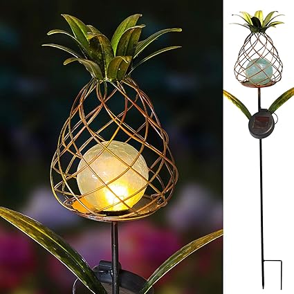 Amazon Com Coeus Garden Solar Pineapple Lights Outdoor
