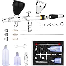Airbrush Replacement Parts Kit – 0.2mm, 0.3mm, 0.5mm Nozzles, Needles & Caps + Wrench (Fits NCT-SJ81 & Similar) - View #2