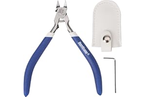 HURRICANE Professional Model Nippers for Gundam - 4.8" Single-Blade Precision and Auto-rebound Spring, Hobby Nippers for Gundam Repairs and Fixes, Includes Leather Sheath & Hex Wrench
