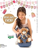 Naturally KIDS Teddy Bear Stuffed Animal Backpack for Kids Girls Boys view 3
