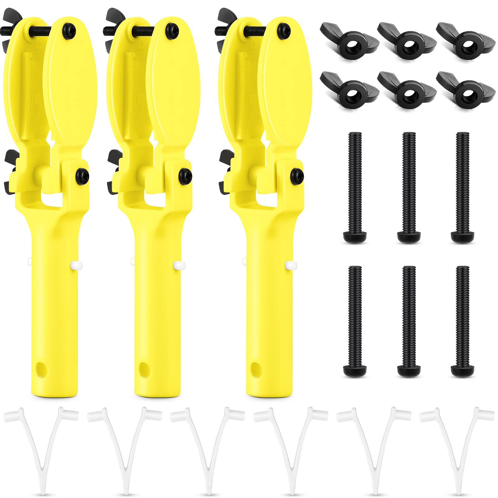 Photo 1 of Therwen 3 Pcs Tablet Holder for Pool Pole, Swimming Pool Tablet Holder with Replacement 6 Pcs Butterfly V Clips and 6 Pcs Screws for Cleaning Tool 3 Inch Tablets