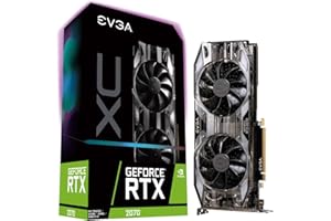 EVGA GeForce RTX 2070 XC Gaming, 8GB GDDR6, Dual HDB Fans & RGB LED Graphics Card 08G-P4-2172-KR