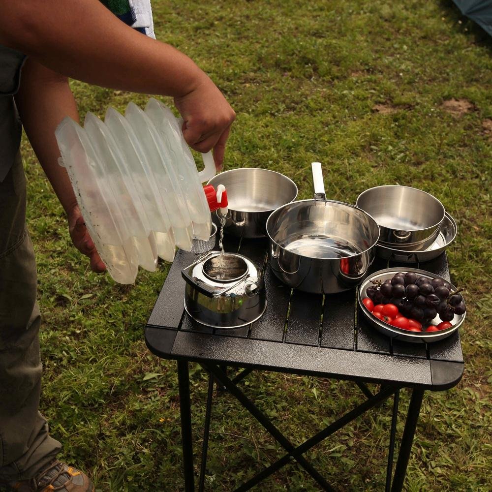 KingCamp 2.11 gal Portable Collapsible Expandable Water Carrier Emergency Cube Water Storage Bag for Picnic, Camping, Hiking, Climbing, Backpacking