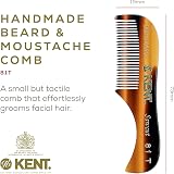 Kent A81T Beard Moustache Comb Fine Tooth 73mm Cellulose Acetate Pocket Grooming view 2
