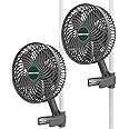 MARS HYDRO Updated 2-Pack M6 Grow Tent Fan, A powerful Oscillating Clip Fan with Low Noise for Hydroponic Plants and Ventilation Circulation with convenient APP/WiFi Control.