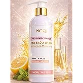 NOQI Lotion | 12% Glycolic Acid AHA & 5% Niacinamide, Alpha Arbutin, Hyaluronic Acid, | Brightening Lotion | Moisturizer, Hyd