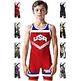 Exxact Sports Sublimated Adult & Youth Wrestling Singlet - Premium Powerlifting Singlet for Men & Boys, Unisex Singlets