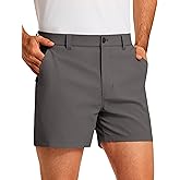 PULI Golf Shorts Men 5 Inch Inseam Stretch Casual Dress Shorts with Pockets Waterproof Lightweight Quick Dry