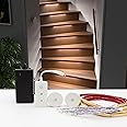 KOMIGAN LED Stair Lighting Kit KMG-8497, Wireless Wall Switch Control, Tuya App Controlled, Work with Alexa and Google Assistant, Timer Schedule (Cool White 6000K, 16 Stairs)