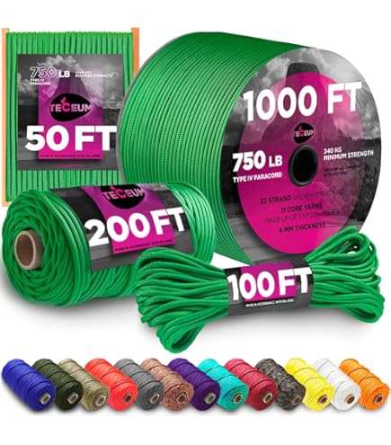 100FT Paracorde 550 4mm 7 Brins Réfléchissante Rouge - Bobine Uxcell
