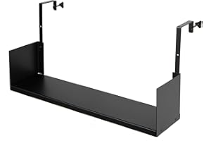 Wallniture Libro Cubicle Shelf 24" Cube Storage Organizer Bookshelf with Cubicle Hooks, Home Office Desk Organizer (Black)