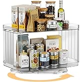 2 Tier Lazy Susan (1 Pack) Kitchen Organizer for Canned Goods Turntable Organizer for Cabinet/Pantry/Kitchen/Countertop/Bathroom/Vanity/Medicine Cabinet Organizer/Refrigerator