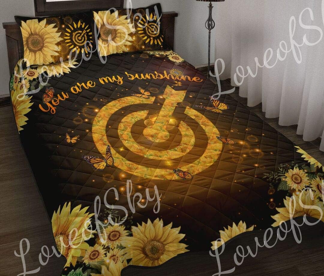 Amazon Com You Are My Sunshine Archery Sunflower Quilt Quilt Patterns All Season Quilts Comforters With Cotton King Queen Twin Size Beach Trips Gifts Quilt Home Kitchen
