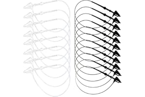 DTTRA 2000PCS Black and Transparent Plastic Fastener Hang Tag Snap Lock 3'' Pin Security Loop for Retail Store Clothing