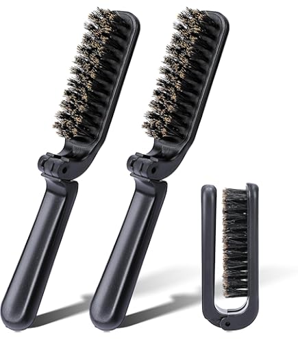 Sliverdew Hair Brush, Foldable Mini Boar Bristle Travel