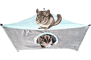 VEDEM Guinea Pig Hideout Cage Corner Cave Warm Hideouts for Small Animals, Guinea Pigs, Chinchilla, Rats, Ferrets (Aqua)