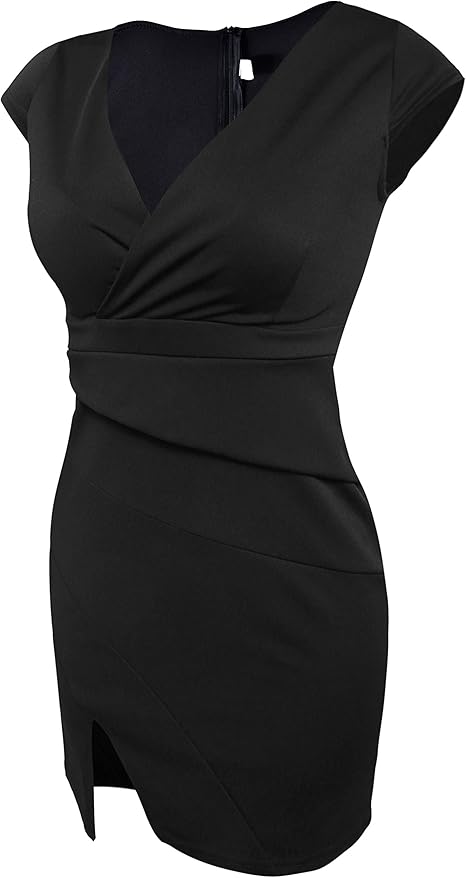 Amazon Co Jp Sk キャバドレス ミニワンピース セクシードレス ロング 胸あき 大きいサイズ 黒 S ホビー