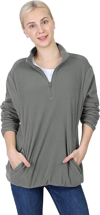 womens fleece quarter zip pullover