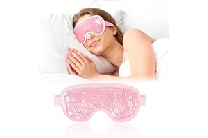 Cold Sleep Eye Mask - Reusable & Adjustable Gel Cooling Pack for Puffiness Relief, Improving Sleep Quality & Alleviate Fatigu