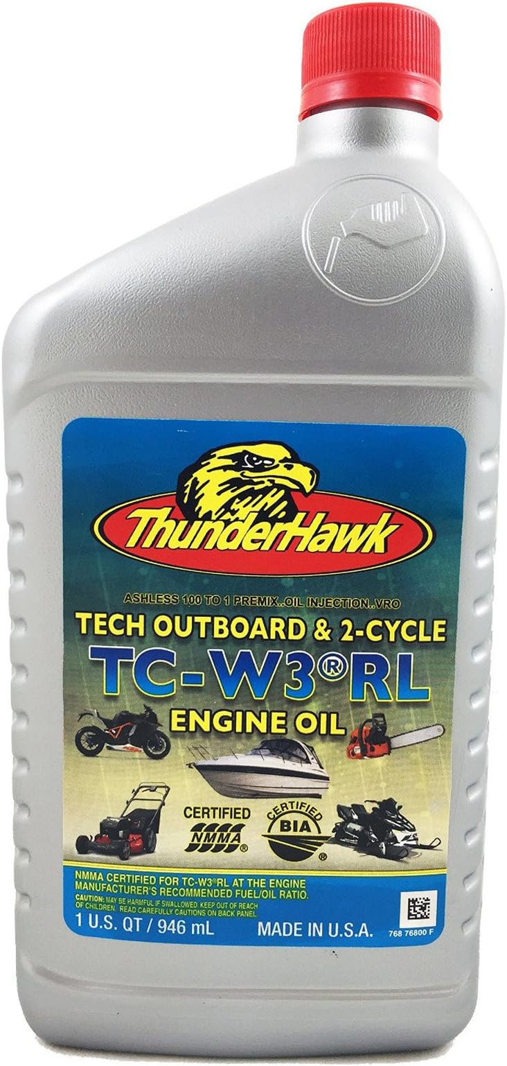 ThunderHawk Tech Outboard and 2 Cycle Oil TC-W30-RL 1 Quart Bottle (Case of 12)