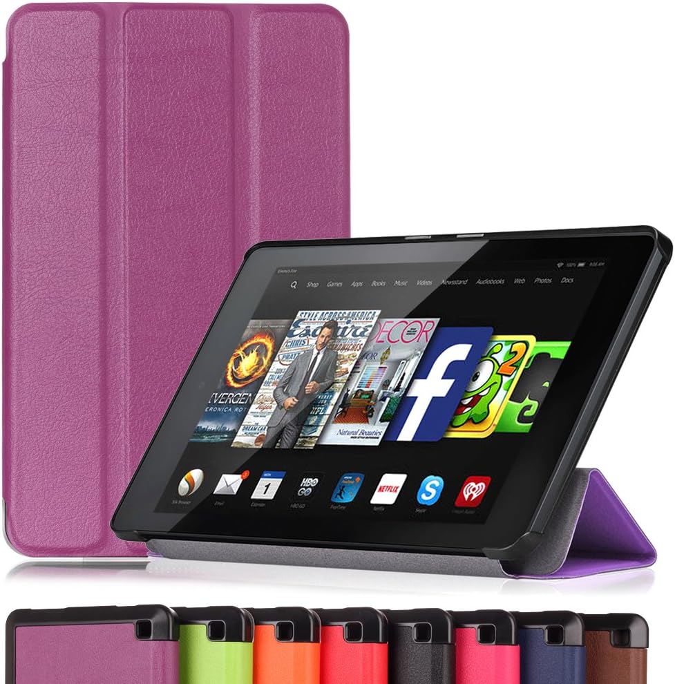 Pasonomi New Amazon Kindle Fire HD 6 Case Ultra Slim Lightweight Smart Shell Stand