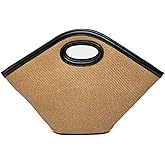 Chageempb Large Rattan Tote Bag For Women Designer Summer Beach Wicker Purse Woven Vacation Straw Handbag