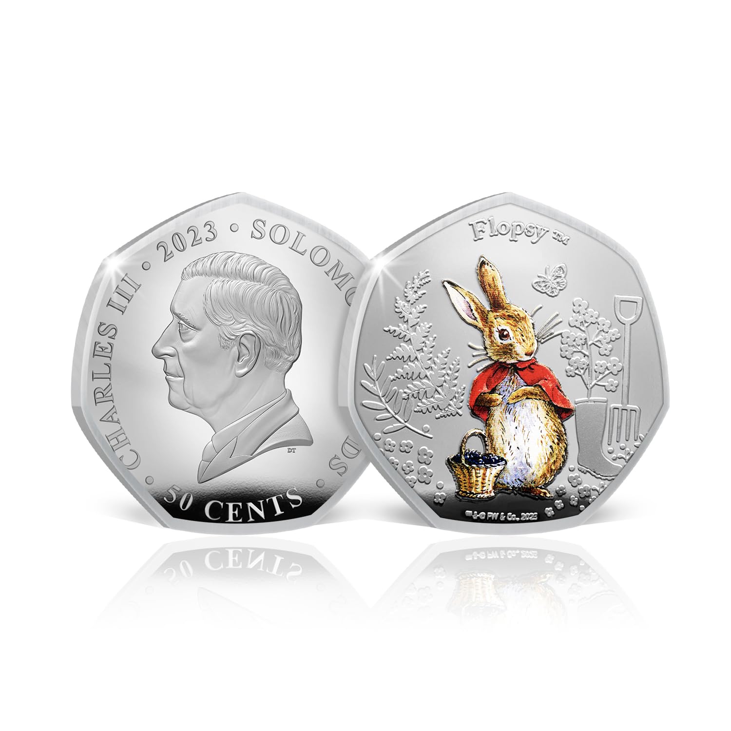 The Koin Club Beatrix Potter Tale of Peter Rabbit Colour Silver Coin 2023 - Flopsy Bunny
