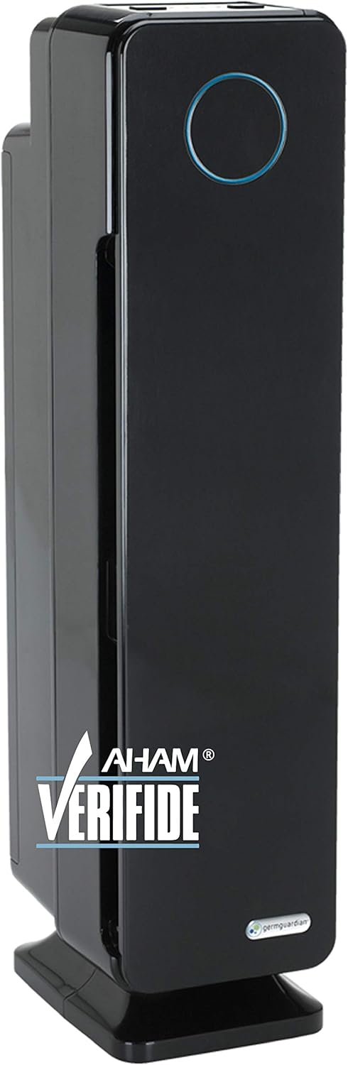 Germ Guardian True HEPA Filter Air Purifier with UV Light Sanitizer, Eliminates Germs, Filters Allergies, Pollen, Smoke, Dust, Pet Dander, Mold, Odors, Quiet 28in 4-in-1 Air Purifier for Home AC5350B